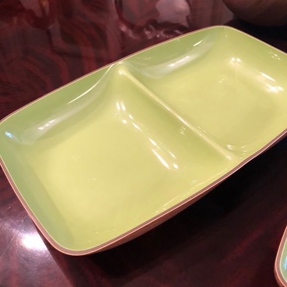 Serving dishes (3), green, light weight - Picture 2 of 10